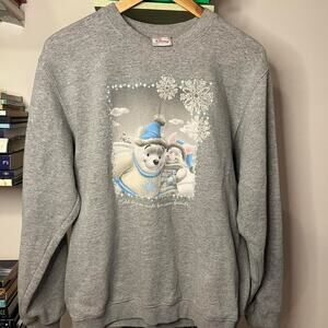 Vintage Disney Store Pooh and Friends Winter Sweatshirt Size S